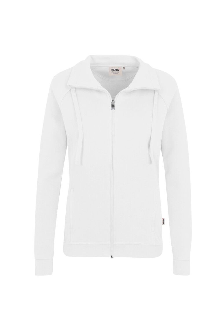 HAKRO Damen Sweatjacke Premium weiß, XS