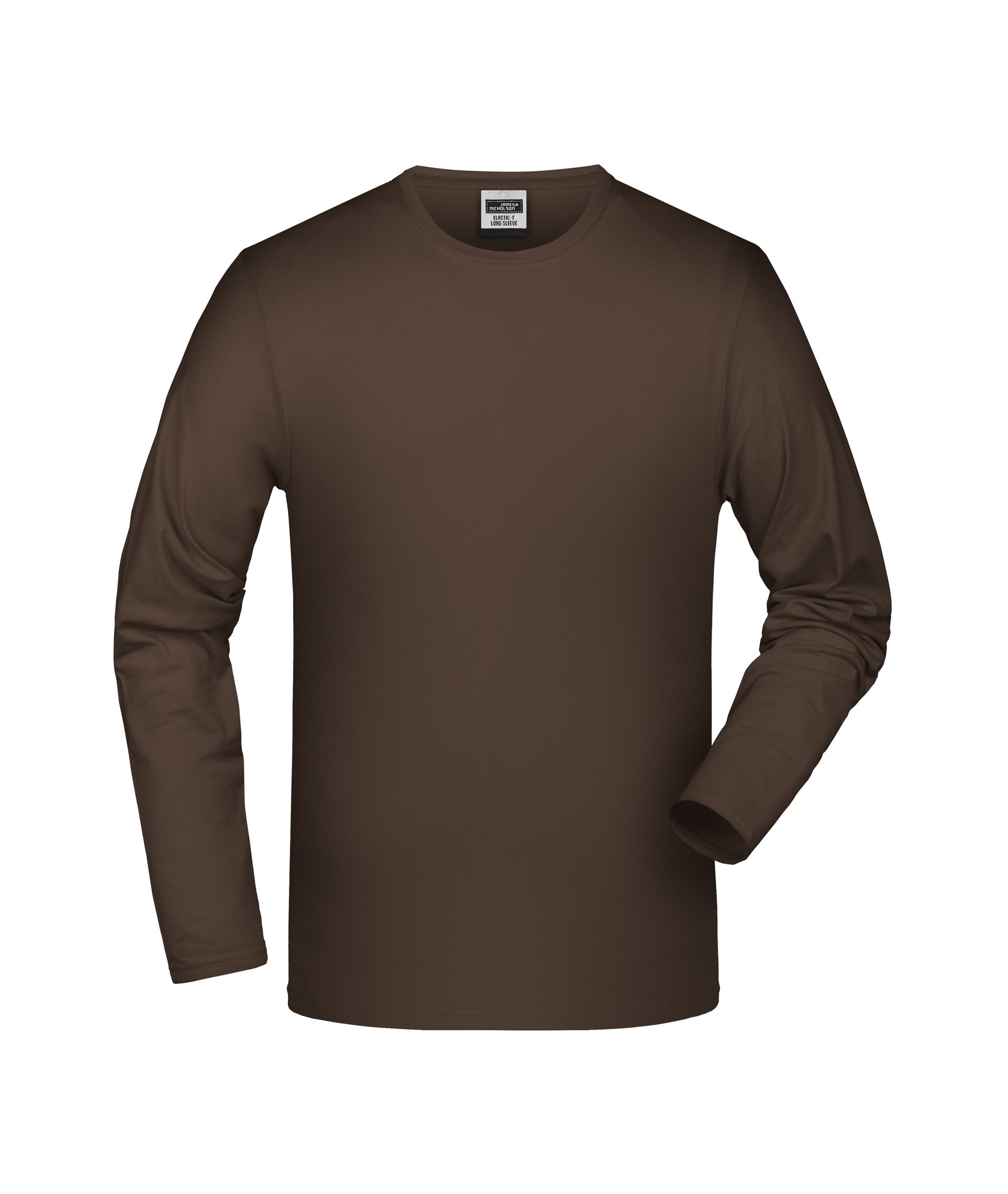 James & Nicholson JN056 Sweatshirt Langarm, Braun, Gr. S