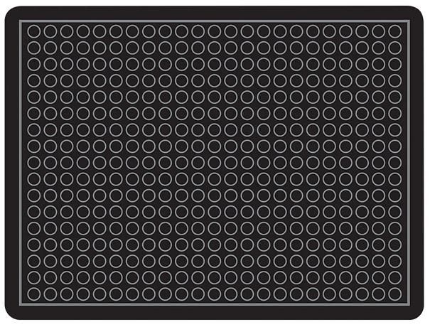 Arbeitsplatzmatte YOGA DOME Oil schwarz B90xT120 cm