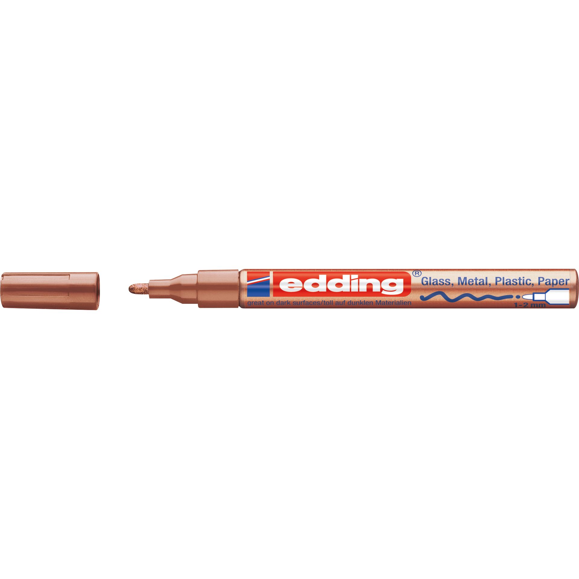 Lackmarker 751 1-2mm Rundspitze kupfer