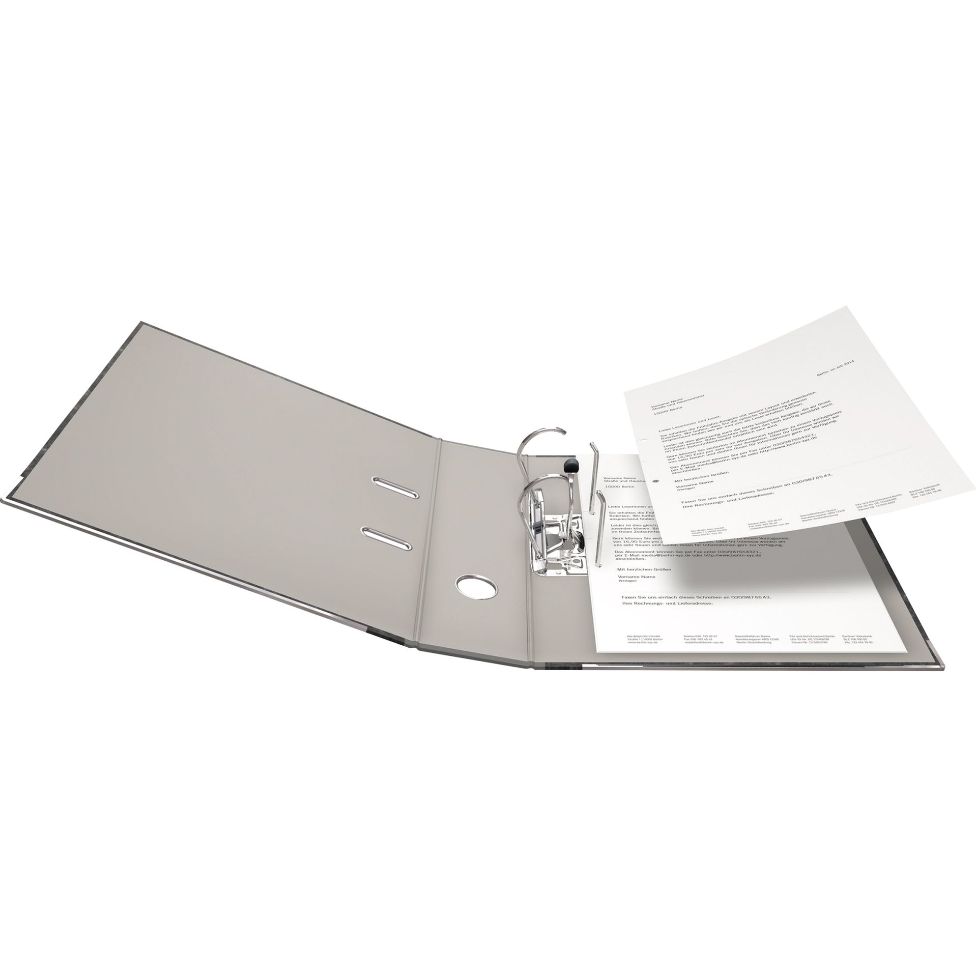 Ordner S80 DIN A4 80mm RC Pappe grau