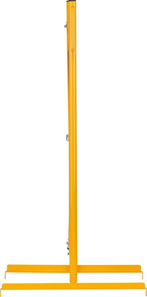Scherengitter H 1050mm, L bis 3600mm gelb/schwarz stationär mit Standfuß