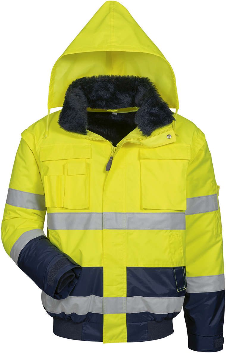 Warnjacke Siegfried, Gr. XL, gelb/marine