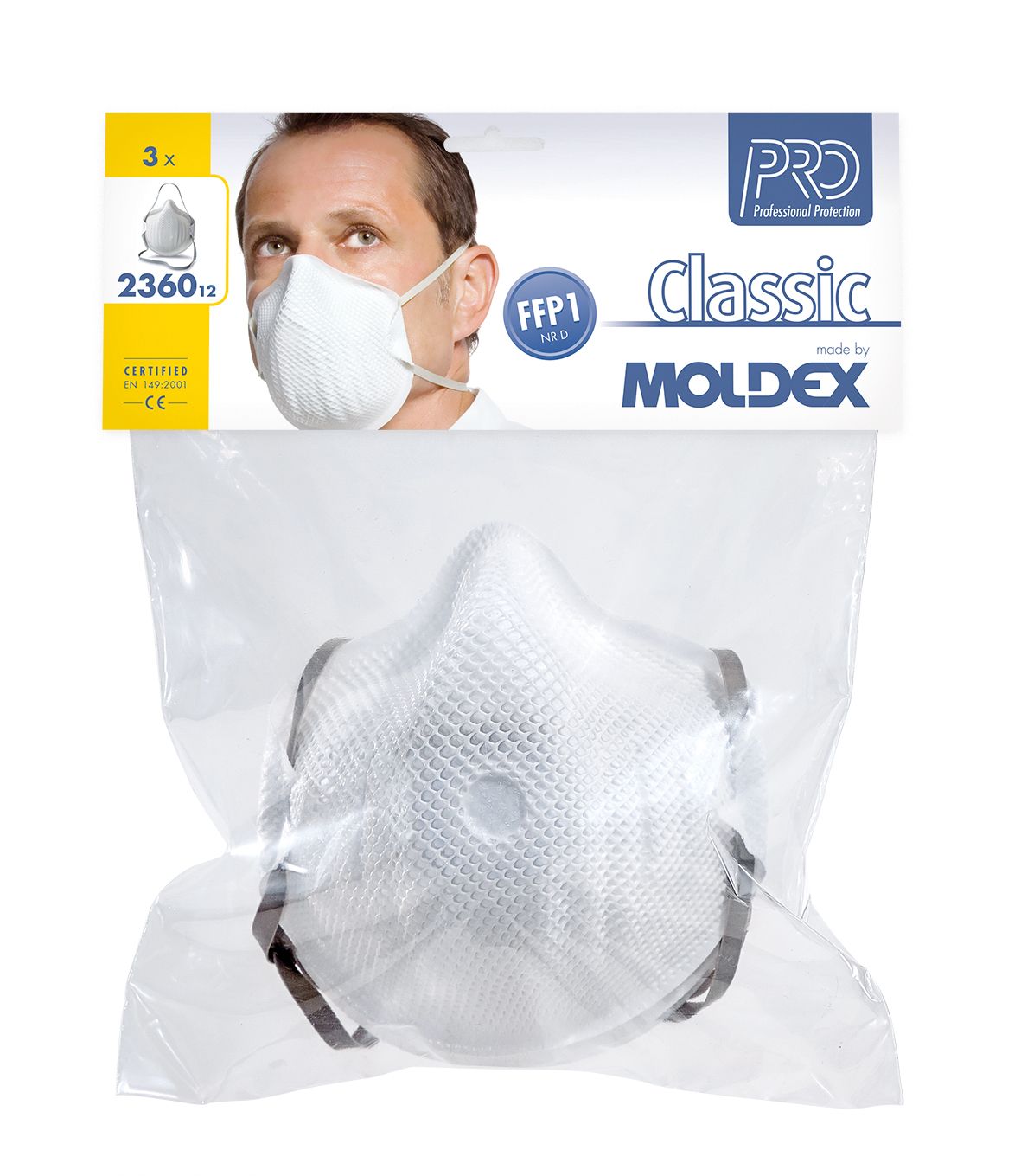 Atemschutzmaske FFP1 NR D, Klassiker in Blisterverpackung (3 Stück)