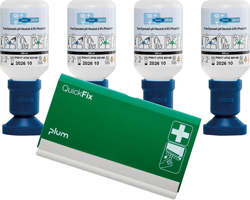 Augenspülung 4752 200ml, pH neutral, Pflasterspender leer 4x 5501 Quickfix 1x