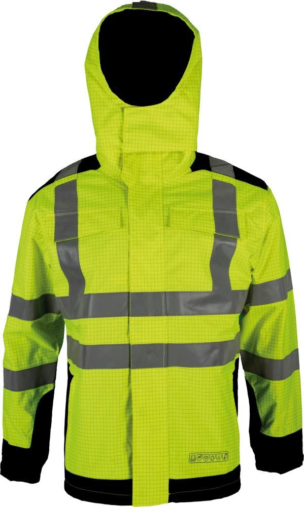 Multinorm-Parka 3850G gelb/blau, Reflex, Gr.L Gr.L