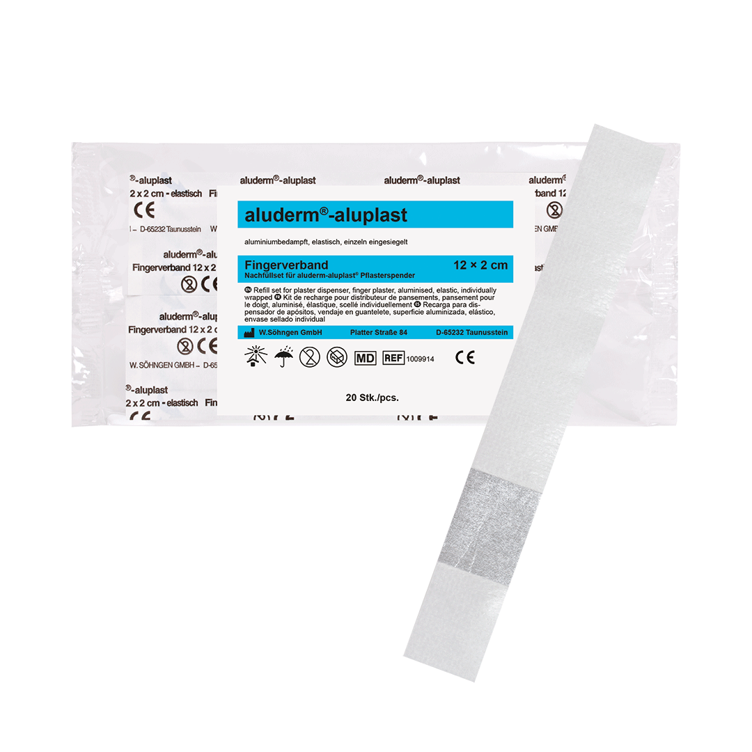 aluderm®-aluplast Nachfüllset Spender 12 x 2 cm á 20 Stück