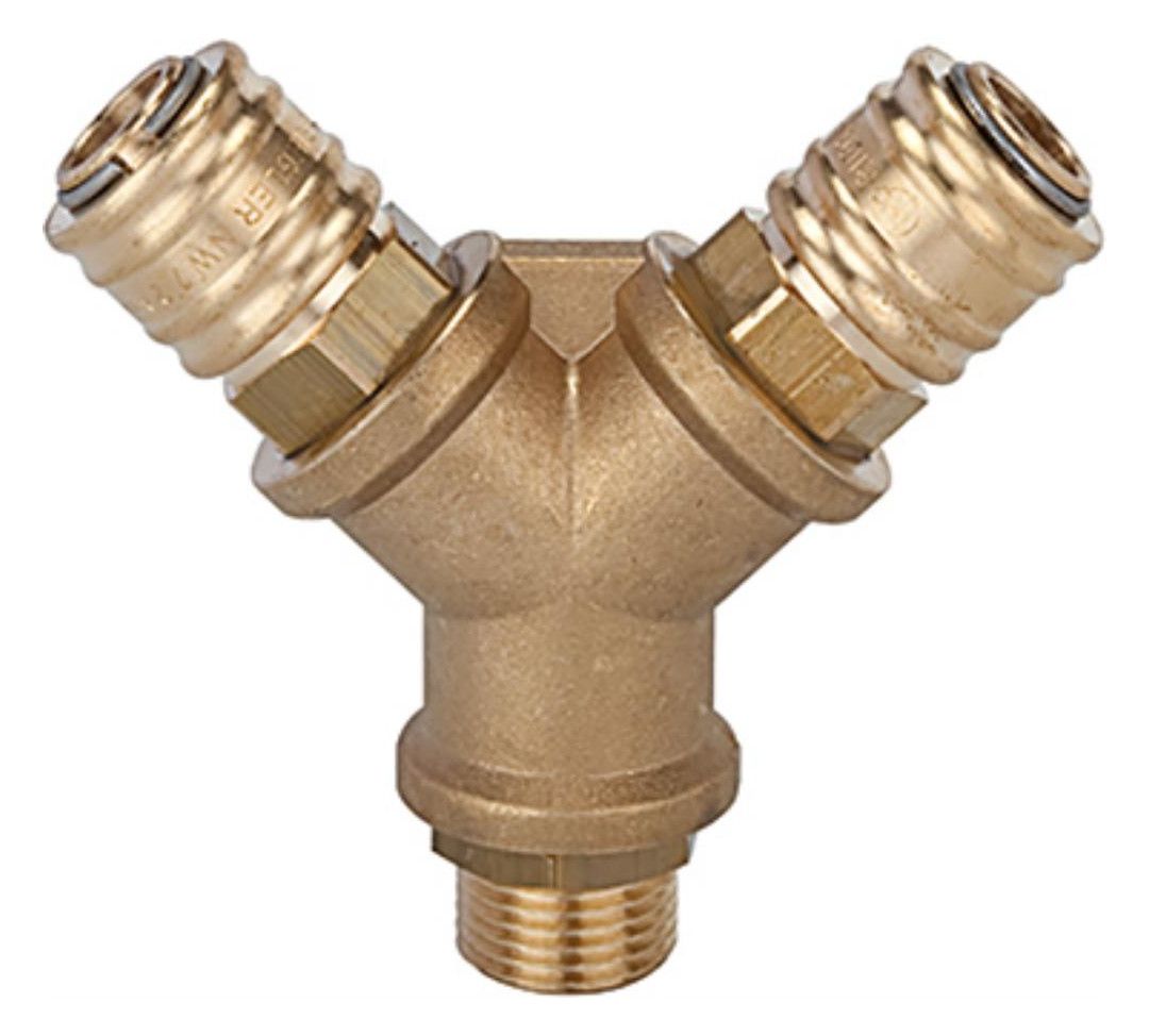 RIEGLER Druckluftverteiler, 2-fach