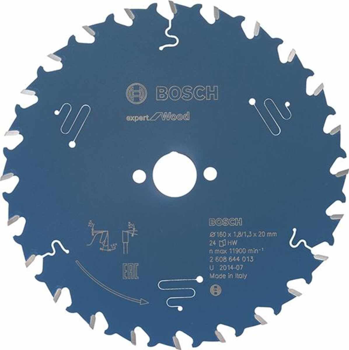 HM-Kreissägeblatt 160x1,8/1,3x20 24Z WBoschVE à 1 Stück Expert for Wood
