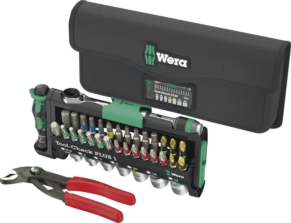WERA Bit-Sortiment 1/4" Tool-CheckPlus mit Zange 40-teilig