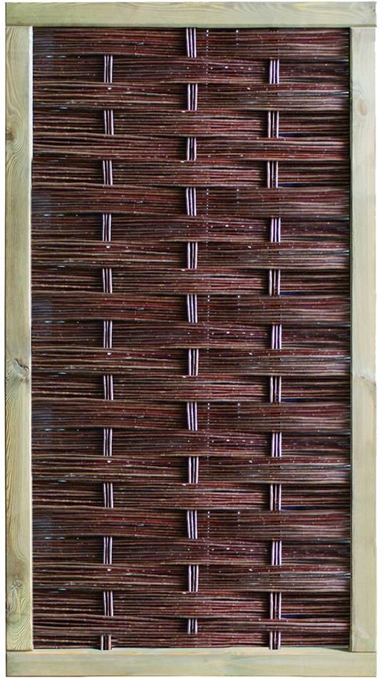 LABO-3D Weidengeflechtzaun 94x180cm, geschlossen Rahmen 70 x 35 mm