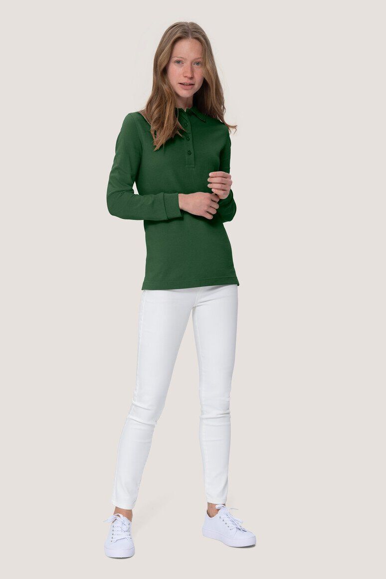 HAKRO Damen Longsleeve-Poloshirt Mikralinar® 215