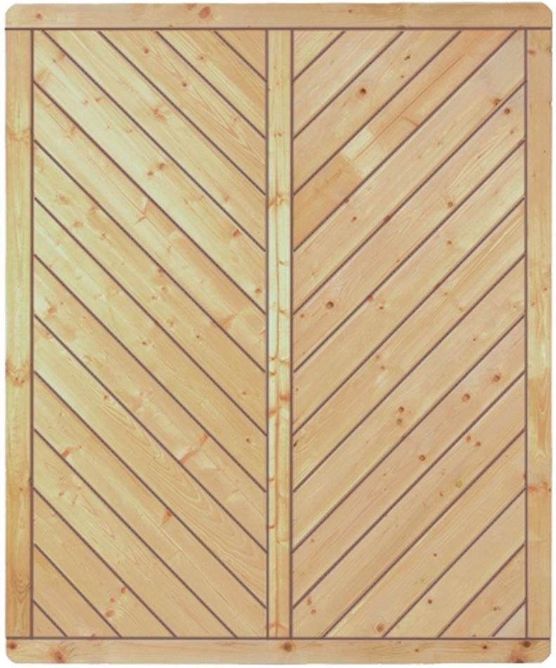 CLASSIC-Serie-Diagonal 150 x 180 cm, kdi-grün Rahmen 40/70 mm, Profilbretter 16/118 mm