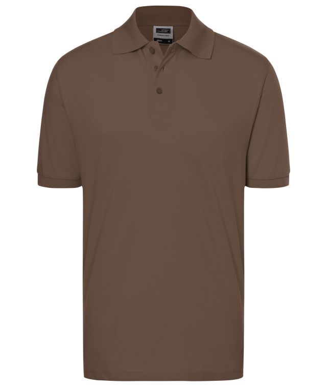 Classic Polo Hochwertiges Polohemd mit Armbündchen braun, Gr. S
