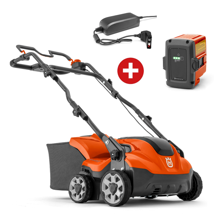 Husqvarna Akku-Vertikutierer S 138i inkl. Akku BLi20 und Ladegerät QC80
