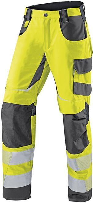 Kübler REFLECTIQ Warnschutz-Arbeitshose, Gelb, Gr. 24 Untersetzt