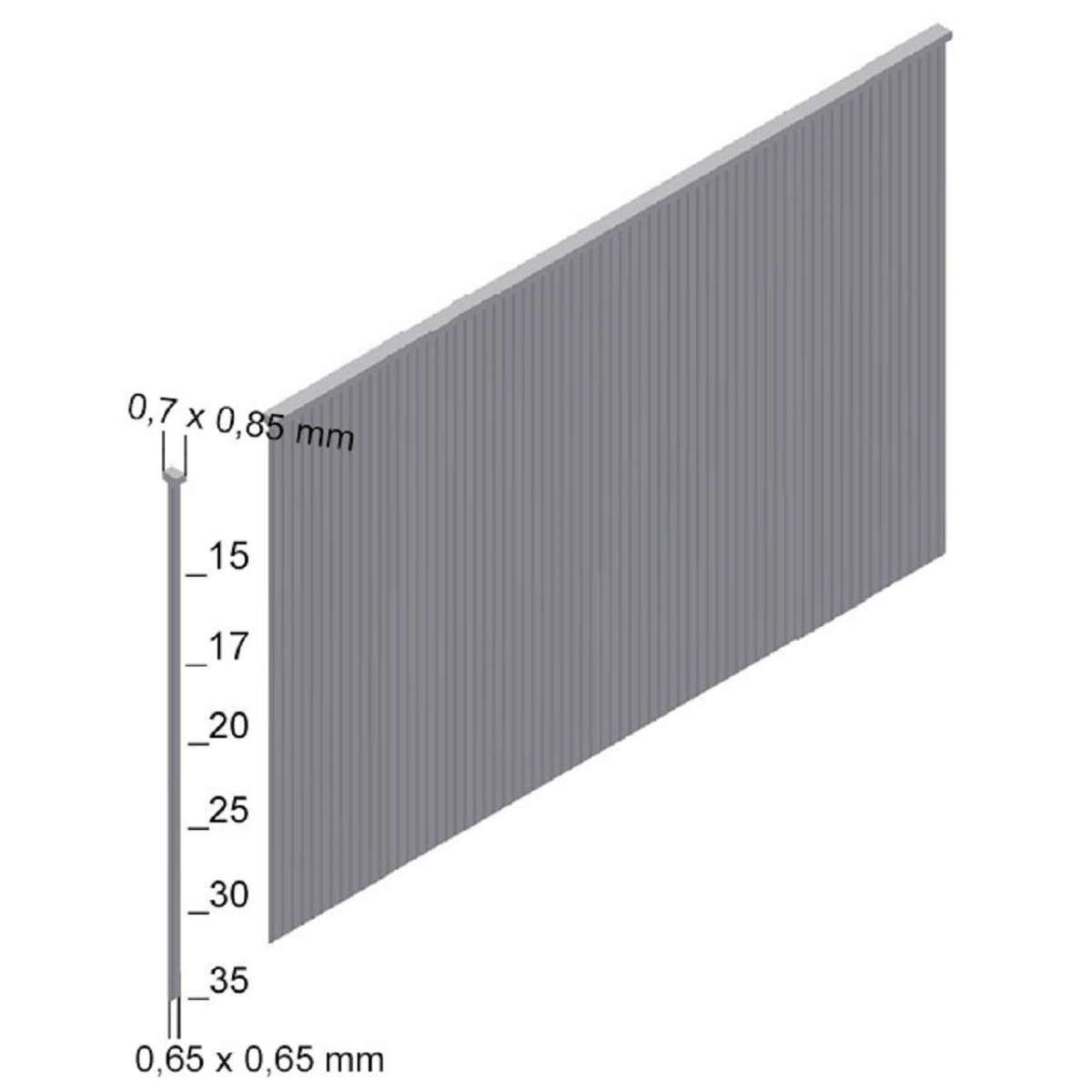 ALK20CLS Pins (Stifte mit Kopf) verbronzt
