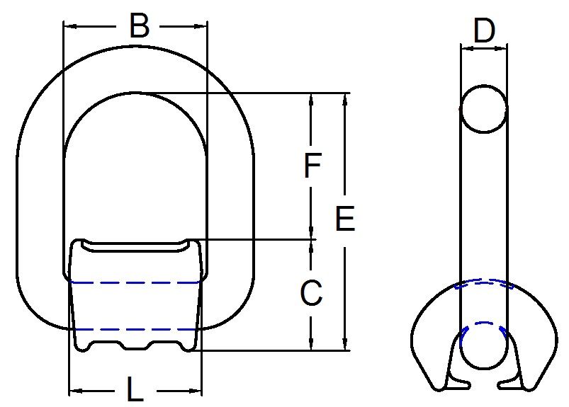 McBULL® Anschlagpunkt, Schweißausführung, mit Feder, GK8, 3150 kg