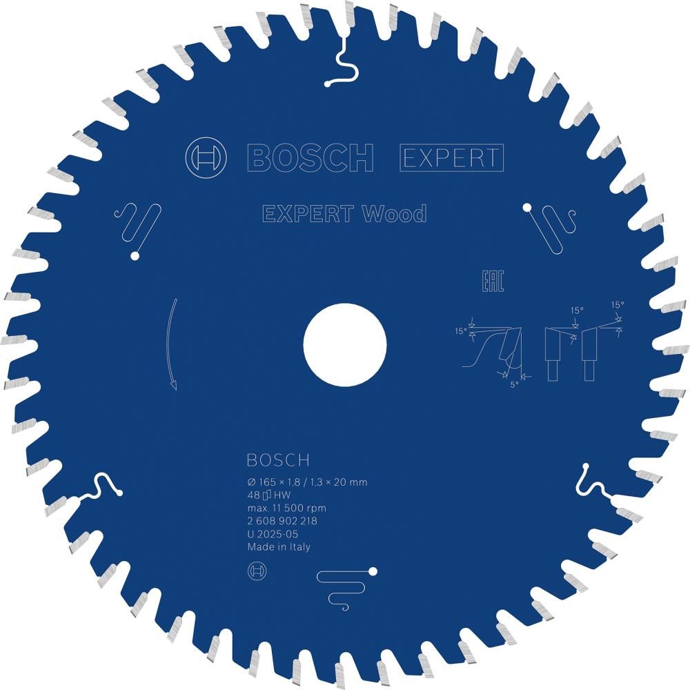 HM-Kreissägeblatt 165x1,8x20mm 48Z W VE à 1 Stück Top Precision Best f Wood