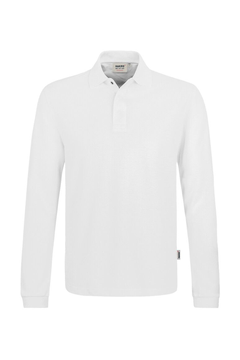HAKRO Longsleeve-Poloshirt MIKRALINAR® HACCP weiß, XS
