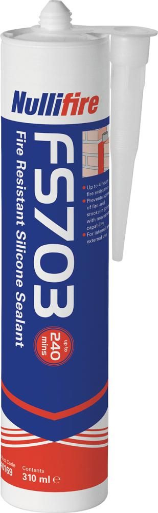 Silikondichtstoff FS 703 Feuerwiderstandsfähig 1-Komponentig weiß 310ml NULLIFIRE