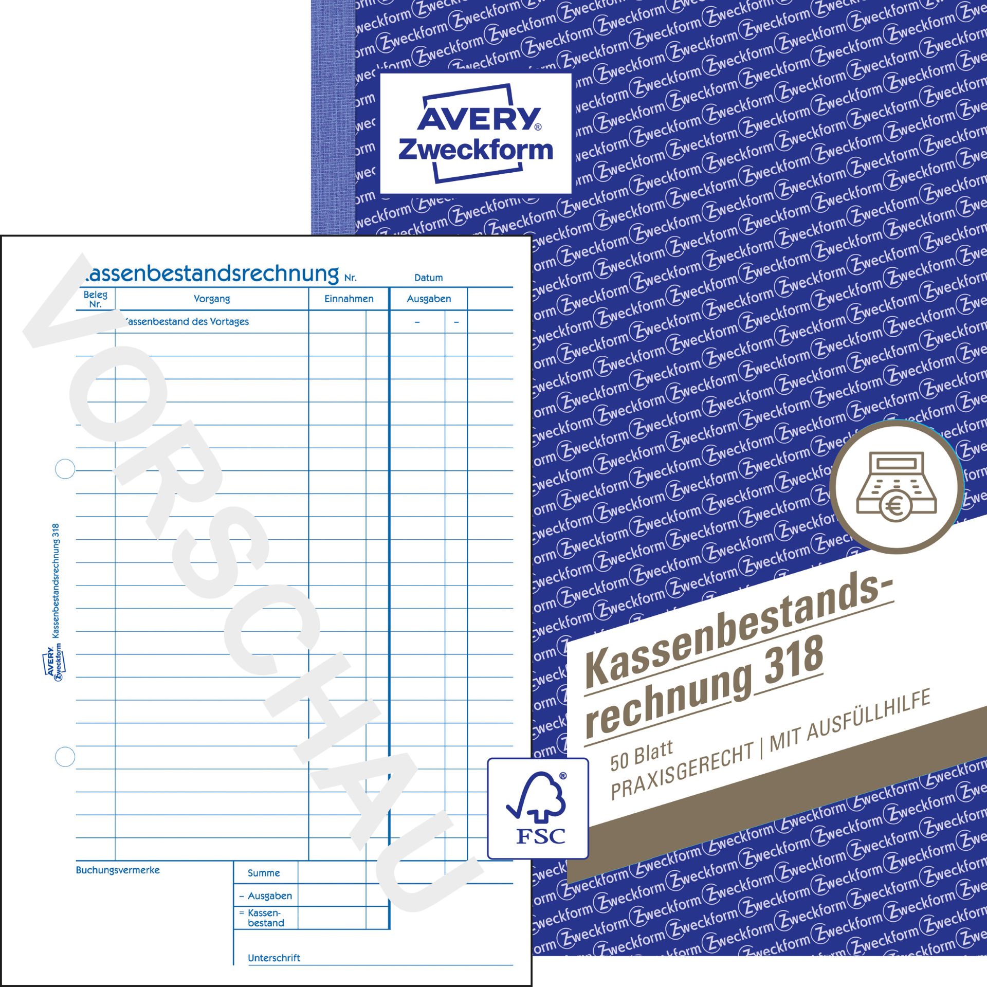 Kassenbericht DIN A5 50Blatt