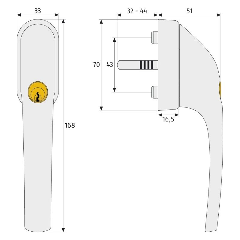 ABUS Fenstergriff "FG300 W"