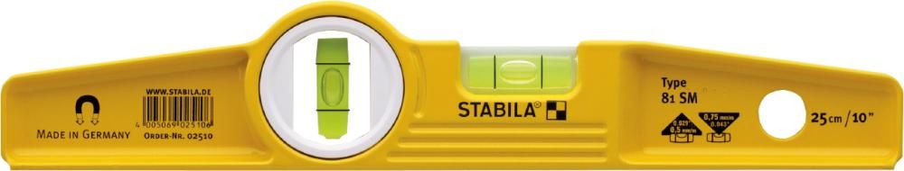 STABILA Wasserwaage Type 81 SM Torpedo, 25 cm