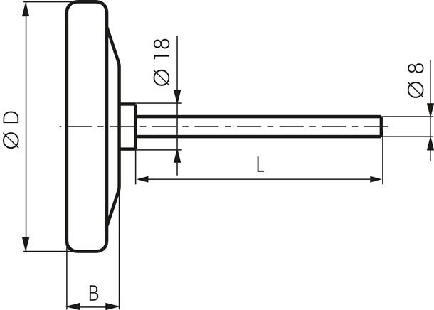Bimetallthermometer, waagerecht D63/-30 bis +50°C/63mm
