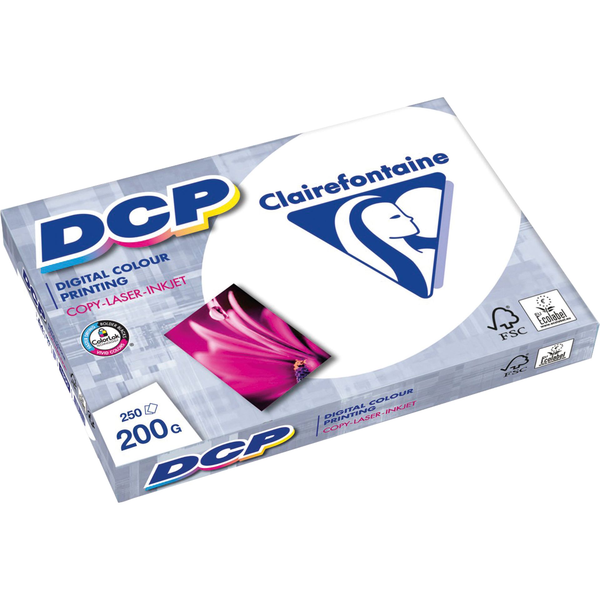 Farblaserpapier DCP DIN A4 200g ws 250 Bl./Pack.