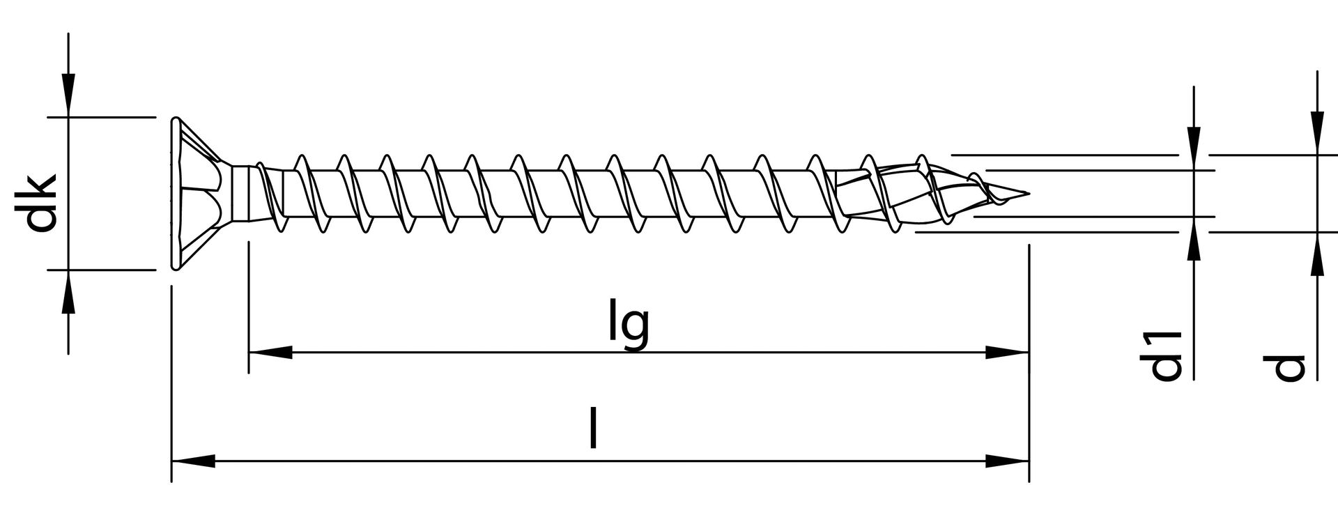 HECO-TOPIX-plus 4,5 x 60, Verlegeschraube, Senkkopf mit Frästaschen, HECO-Drive, Variables Vollgewinde, verzinkt blau, A3K, 200 Stück, VARIANTA-Handwerkerverpackung