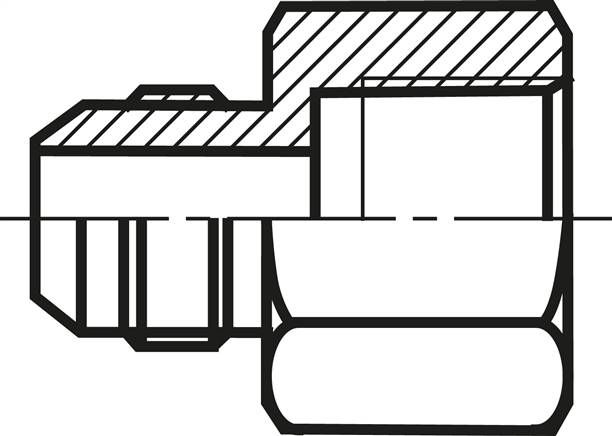 Reduziernippel UNF 7/16"-20(JIC-AG)-NPT 1/8"(IG), Stahl verzinkt