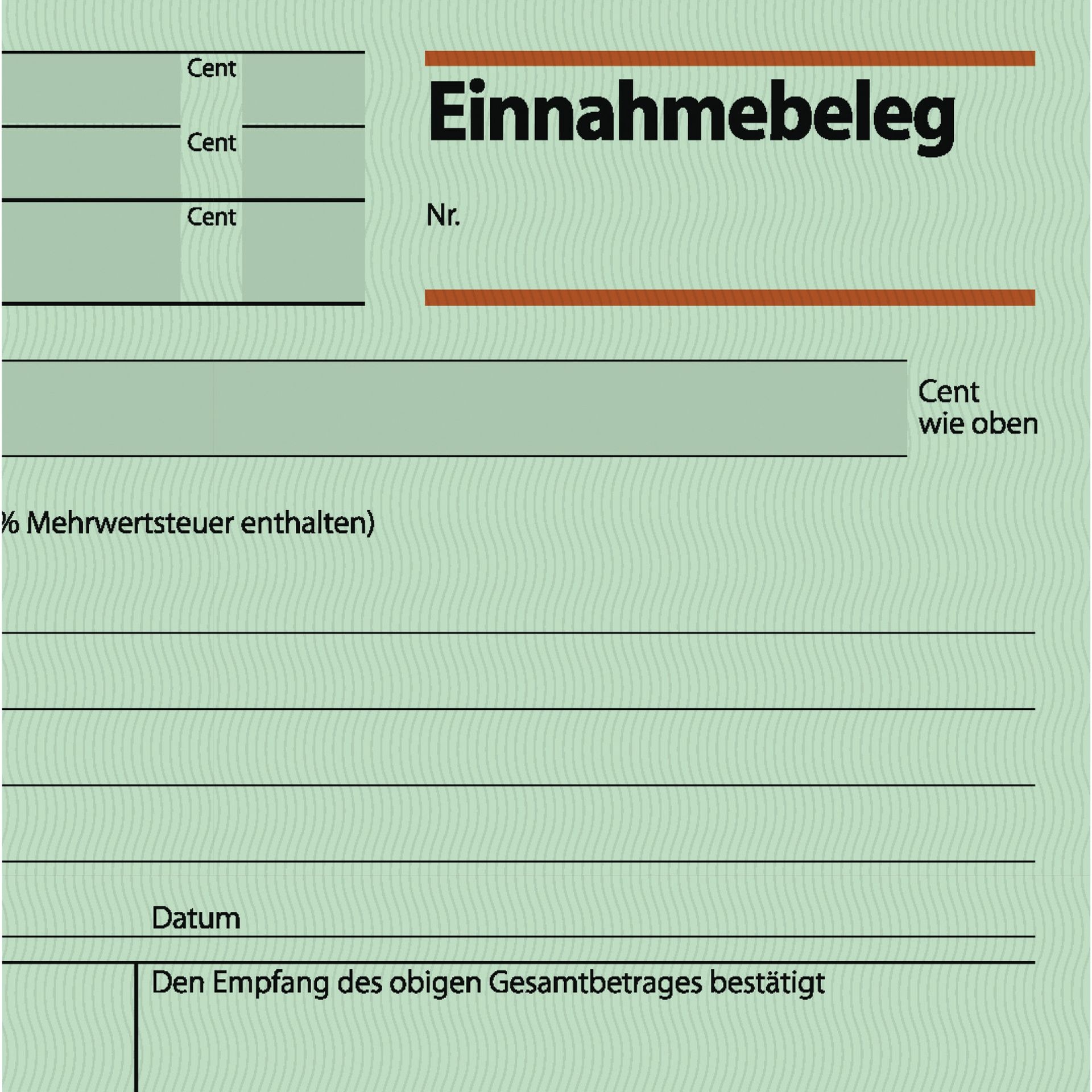 Einnahmebeleg DIN A6 quer 50Blatt