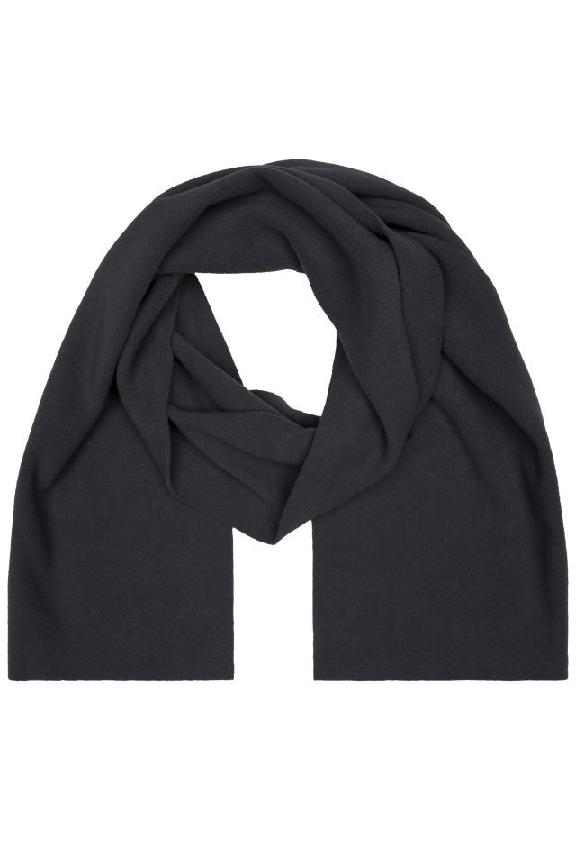 Fleece Scarf Extrabreiter Fleece Schal ohne Fransen grau/schwarz, Gr. one size