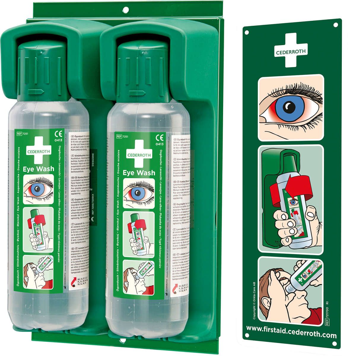 Wandhalter für 2x500 ml Augenspülflasche