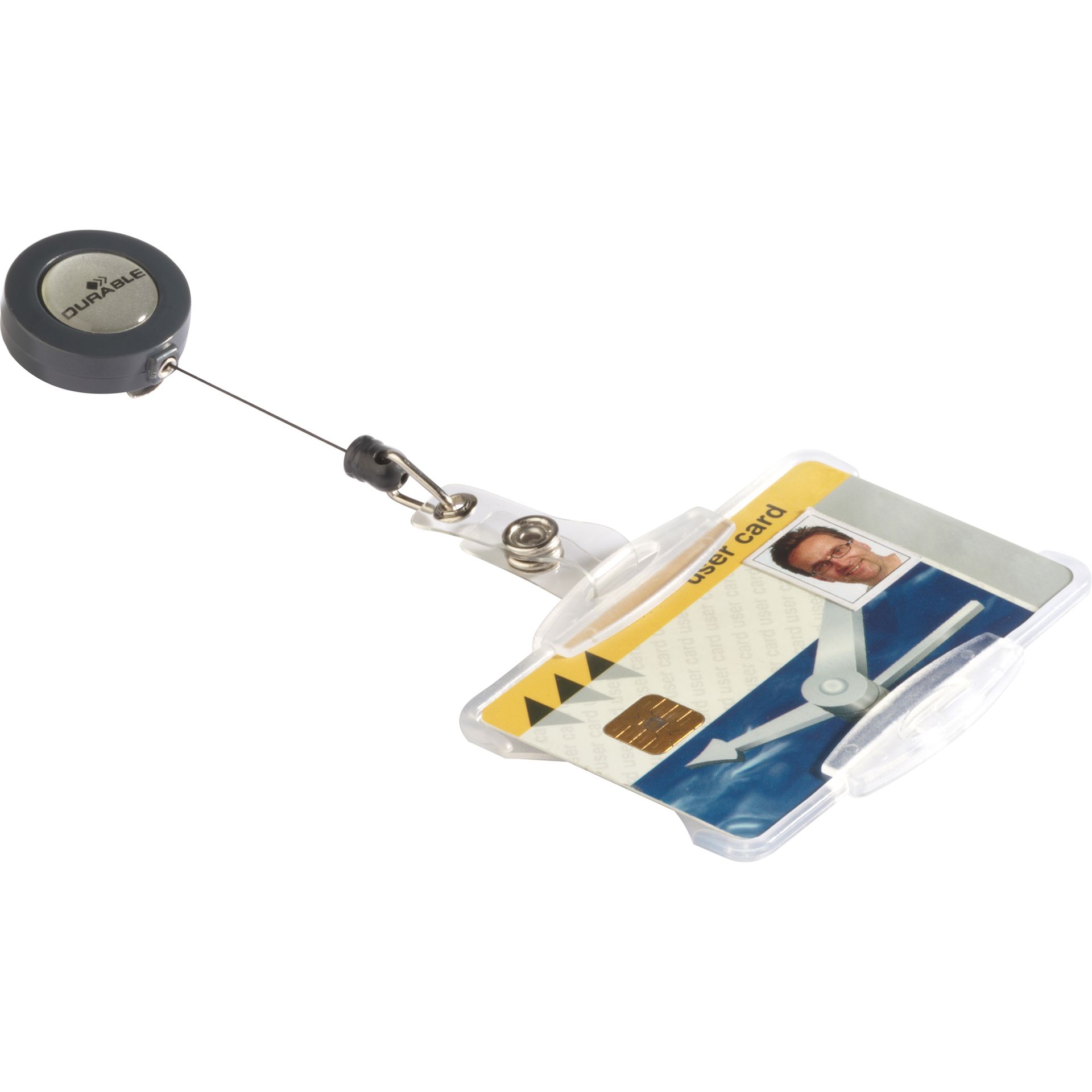 Namenschild 54x85mm mit Metallclip 10 St./Pack.