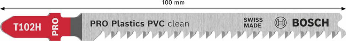 PRO Plastics PVC clean T102H Stichsägeblatt, 100 mm, 5-tlg.