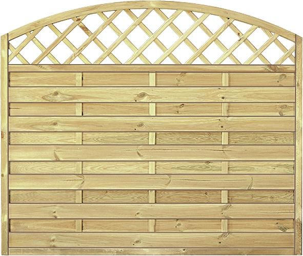 Maxi-Bogen Ranki 180x150/130cm kdi grün Rahmen 45/45mm, Lamellen geriffelt & geschraubt