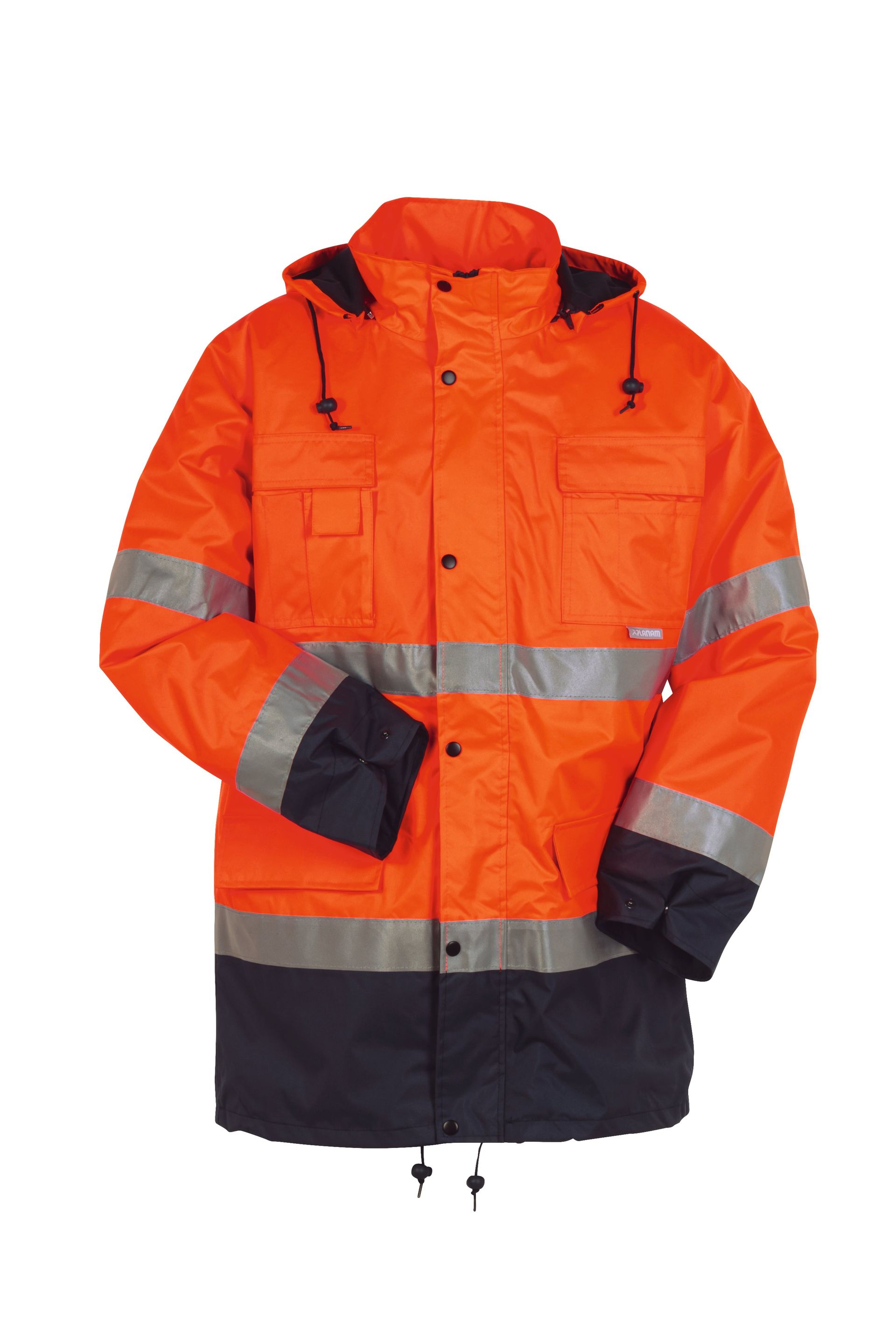 Planam Parka 2-farbig Warnschutz, Outdoor orange/marine Gr. S