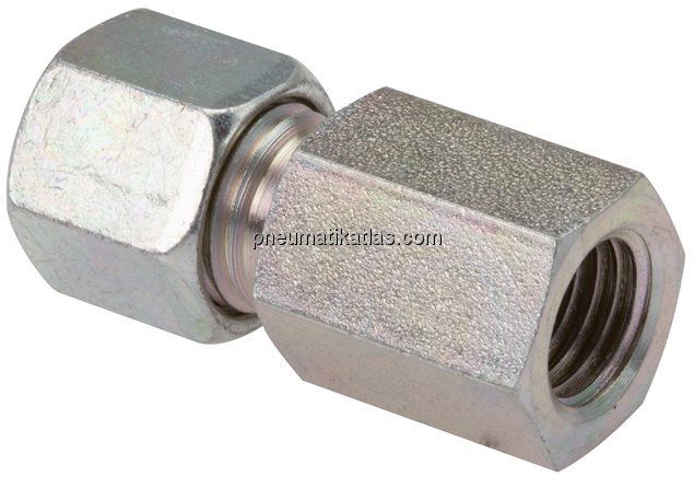 Aufschraub-Schneidringverschr. M 10x1-6 L (M12x1,5), Stahl verzinkt