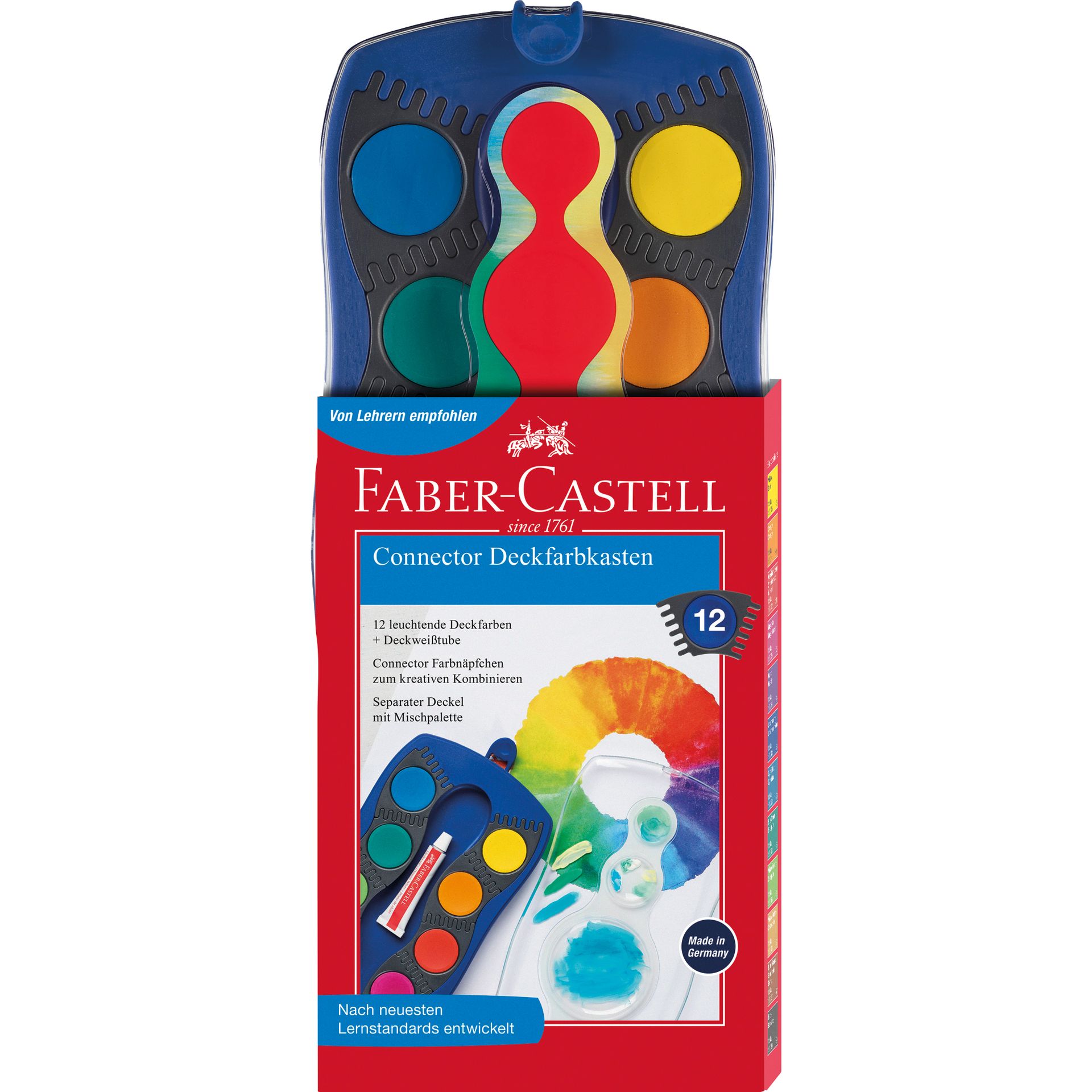 Farbkasten Connector 12Farben+Deckweiß bl