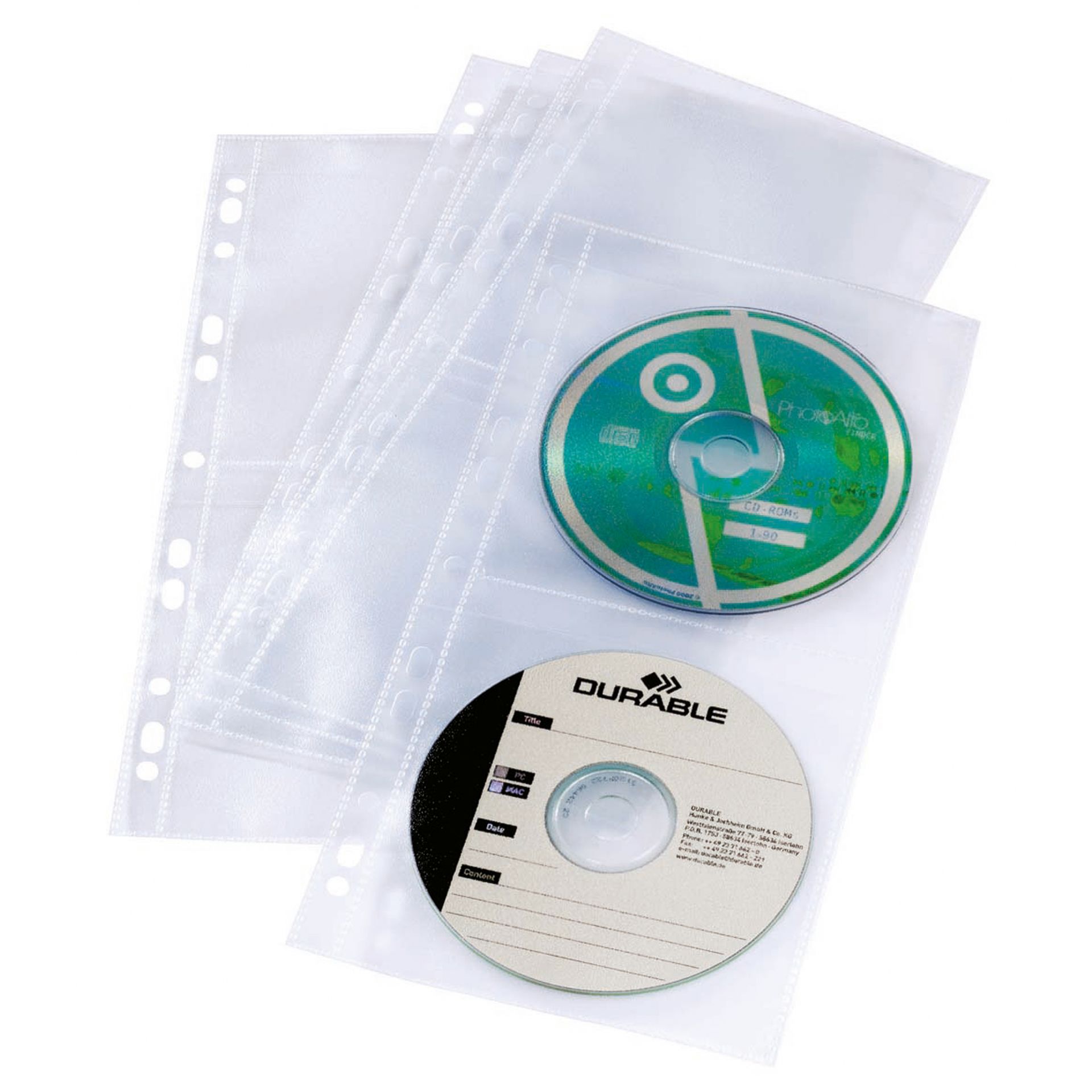 CD Hülle COVER DIN A4 für 4 CDs tr 5 St./Pack.