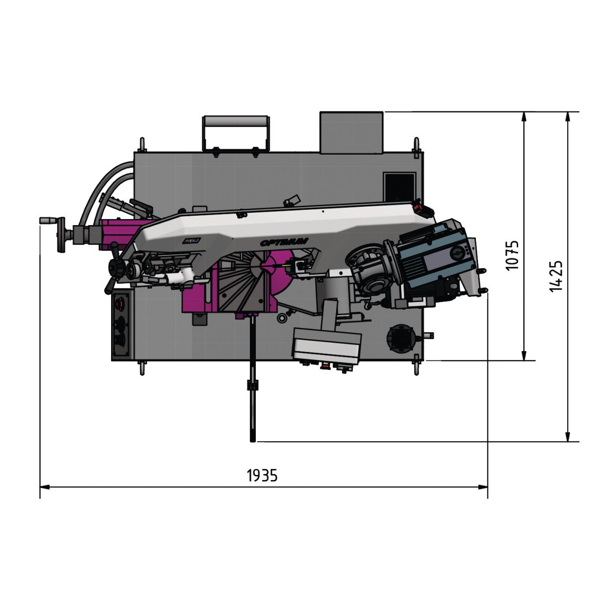 Doppelgehrungs-Metallbandsäge Optimum OPTIsaw SD 351AV