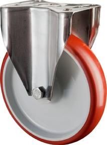 Bockrolle 125 mm H110.B26 Platte,Polyure,ER,GL H110.B26.125