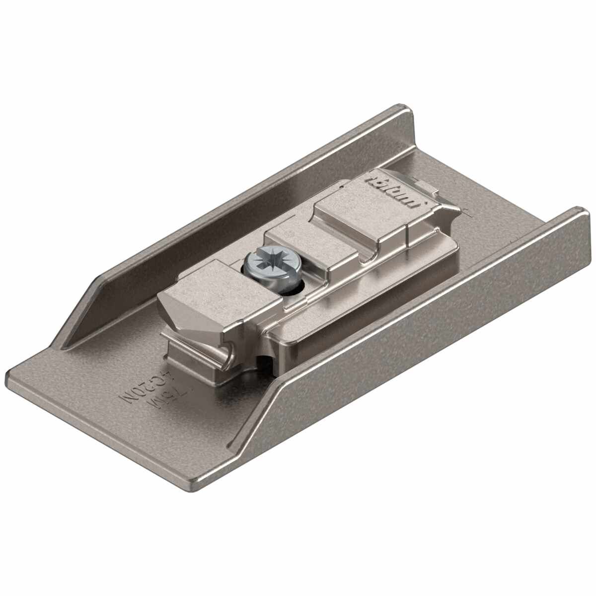 CLIP CRISTALLO-Montageplatte zum Kleben, gerade,