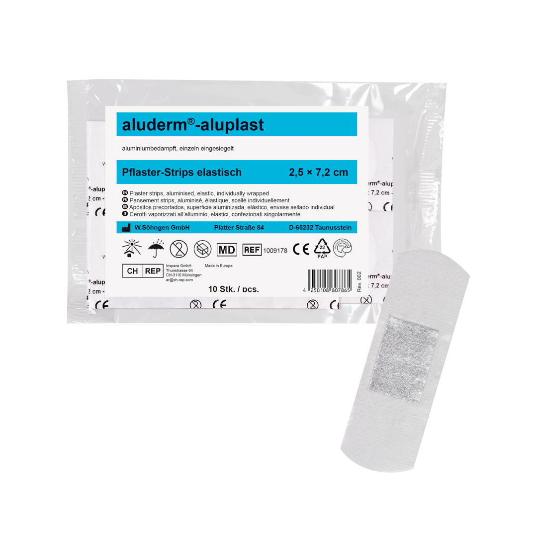 aluderm®-aluplast elastisch Strips 2,5 x 7,2 cm  10 Stück