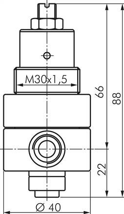 Druckregler, 1.4404, G 1/4", 0,1 - 1,5bar (Standard)