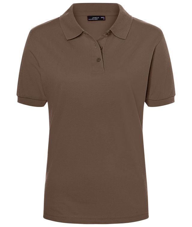 Classic Polo Ladies Hochwertiges Polohemd mit Armbündchen braun, Gr. XL