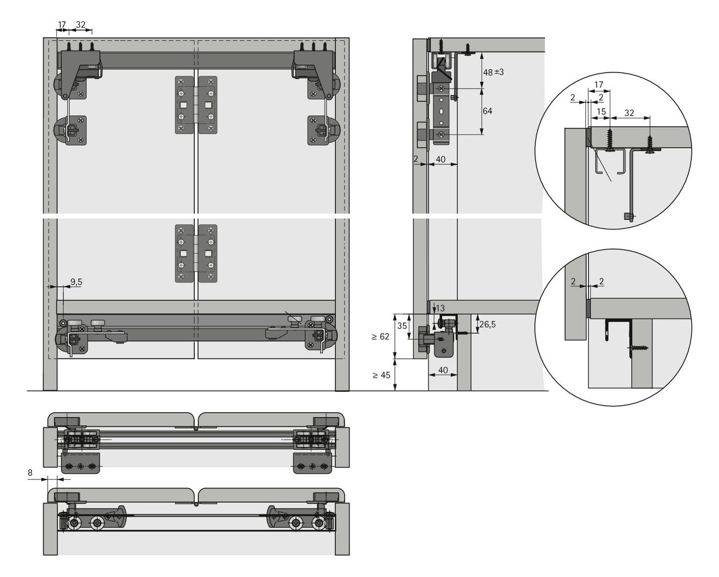 HETTICH Führungsprofil WingLine 77