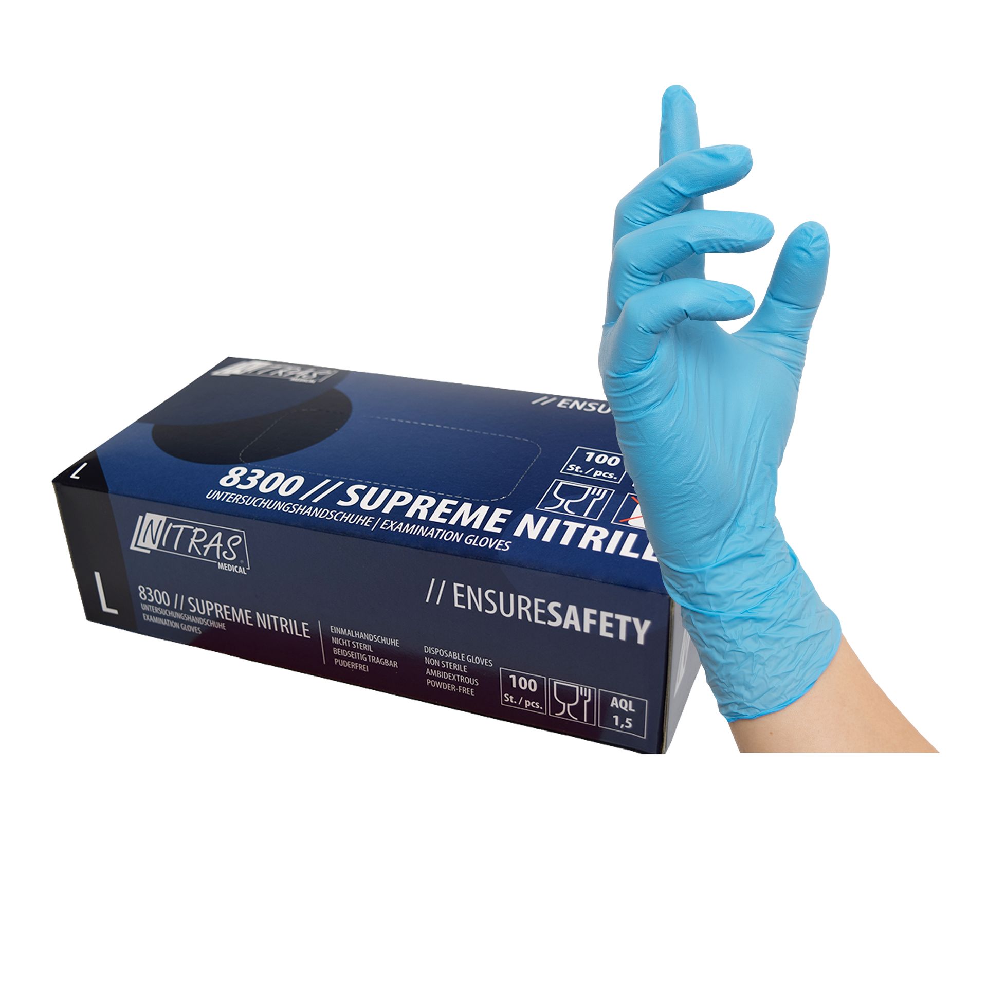 NITRAS SUPREME NITRILE, Einmalhandschuhe 8300